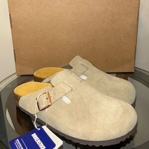 Birkenstock Boston Clogs Taupe